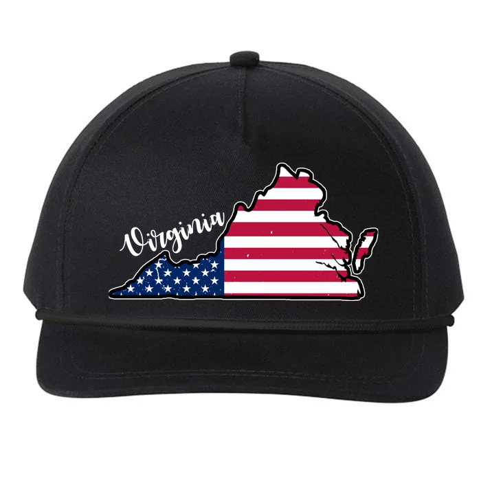 Virginia United States Map Snapback Five-Panel Rope Hat