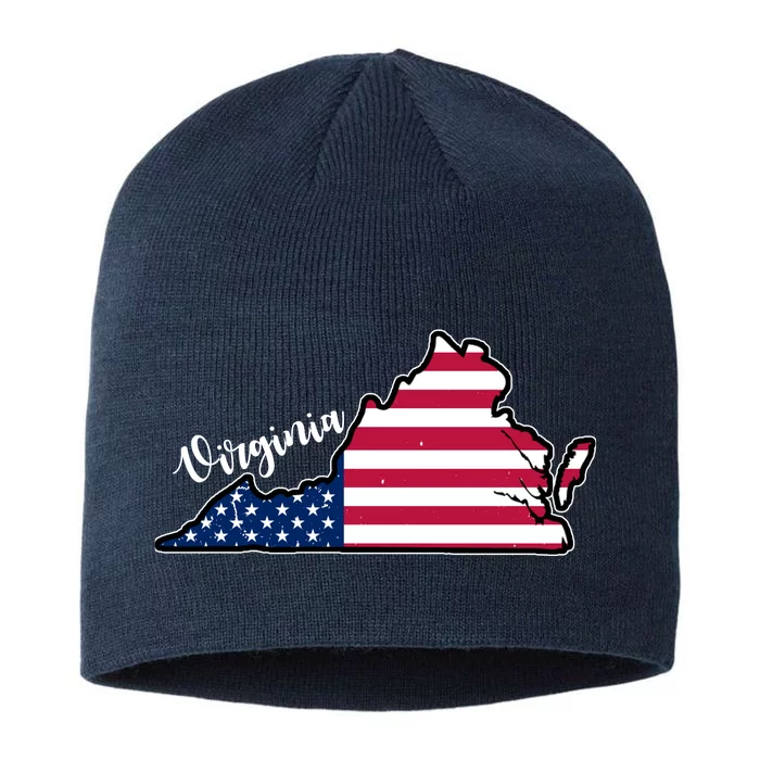 Virginia United States Map 8 1/2in Sustainable Knit Beanie