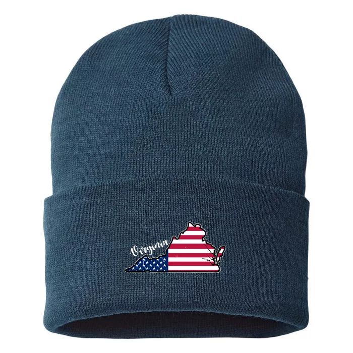 Virginia United States Map Sustainable Knit Beanie