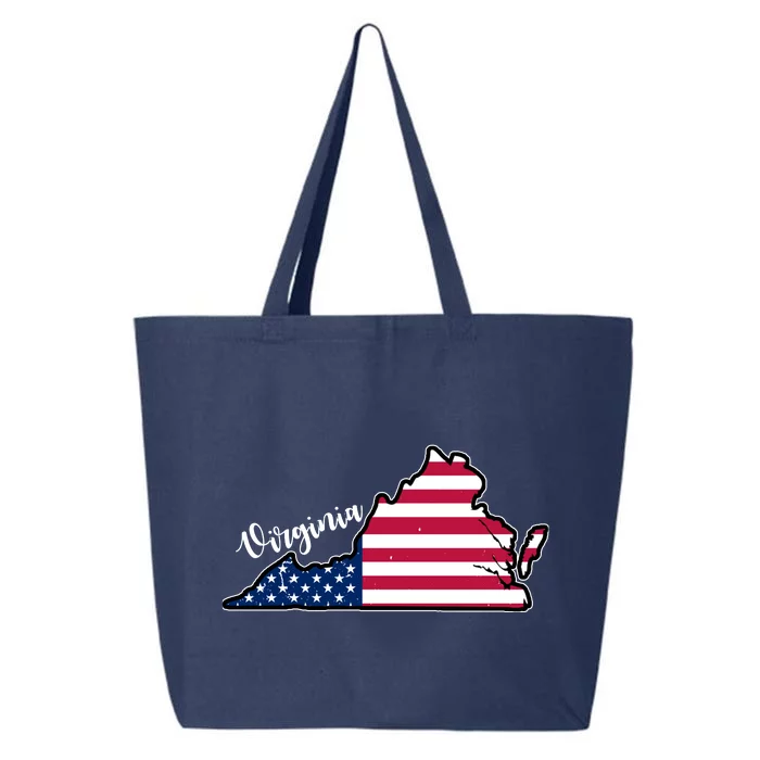 Virginia United States Map 25L Jumbo Tote