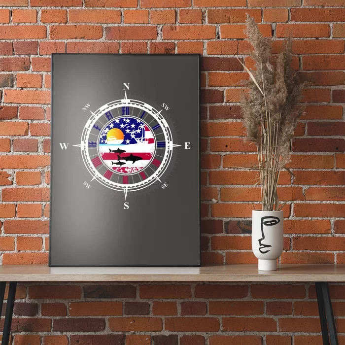 Vintage United States Compass Poster