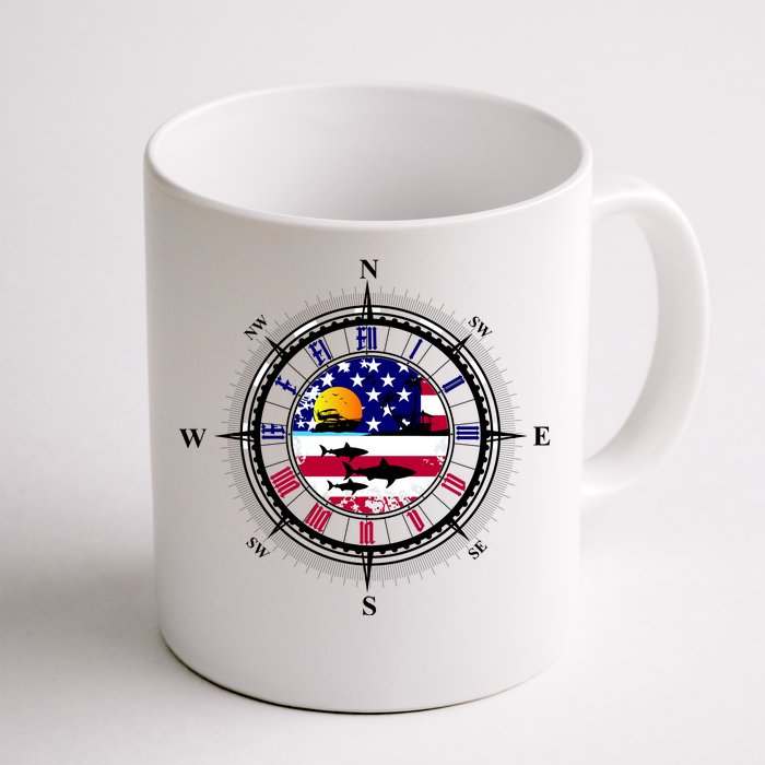 Vintage United States Compass Front & Back Coffee Mug