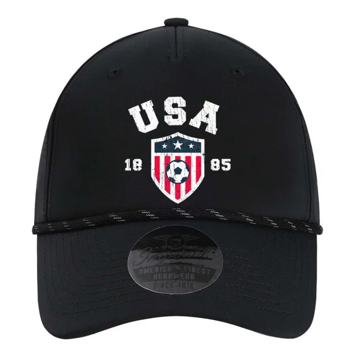 Vintage USA Soccer 1885 American Flag Football Performance The Dyno Cap