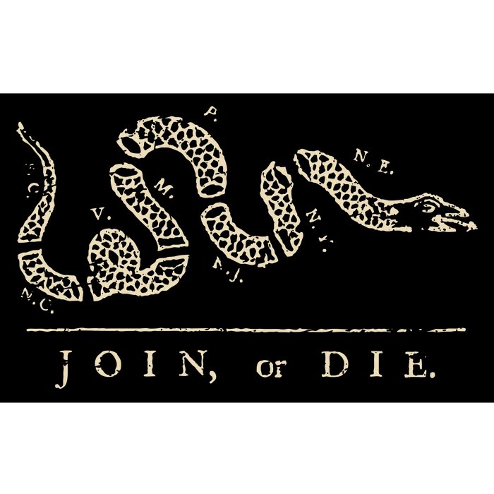 Vintage United States Ben Franklin 1754 Join Or Die Snake Bumper Sticker