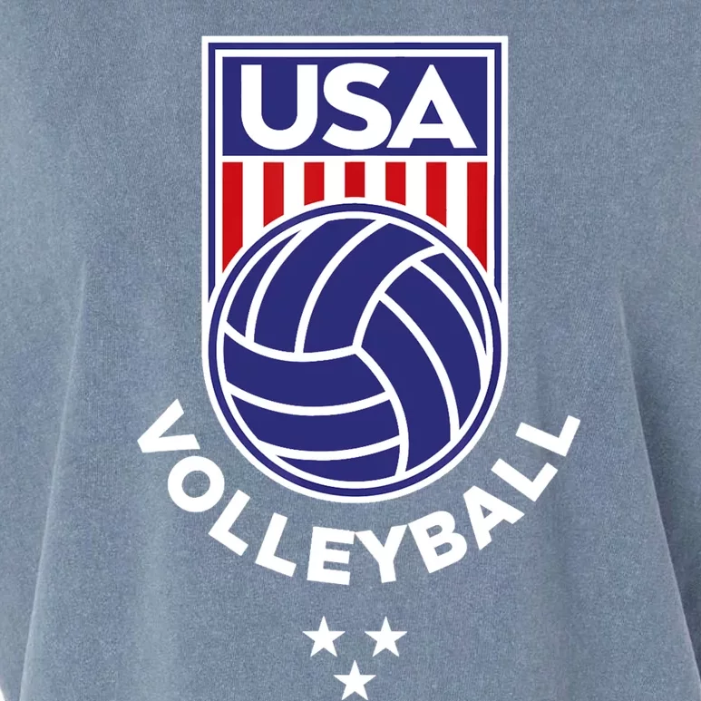 Volleyball USA Support The Team USA Flag Beach T Garment-Dyed Women's Muscle Tee