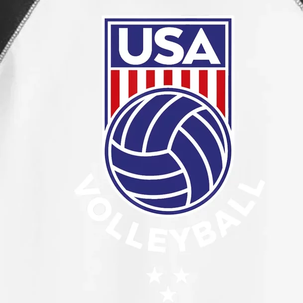 Volleyball USA Support The Team USA Flag Beach T Toddler Fine Jersey T-Shirt