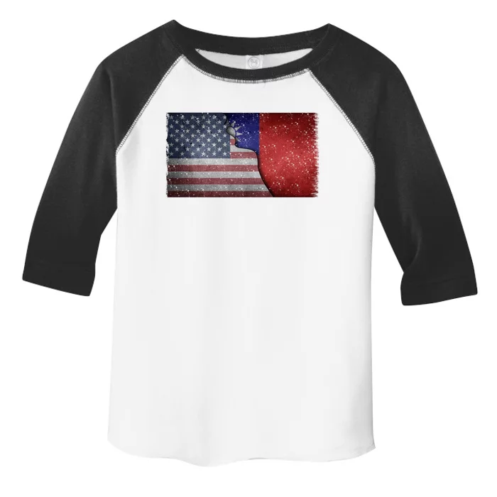 Vintage Usa Taiwan Flag Distressed American Taiwanese Flag Gift Toddler Fine Jersey T-Shirt