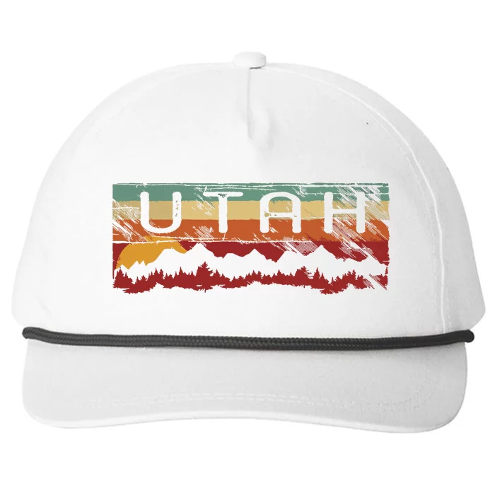 Vintage Utah Utah Hiking T Snapback Five-Panel Rope Hat