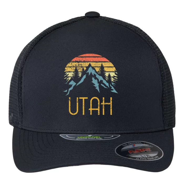 Vintage UT Utah Mountains Outdoor Adventure Flexfit Unipanel Trucker Cap