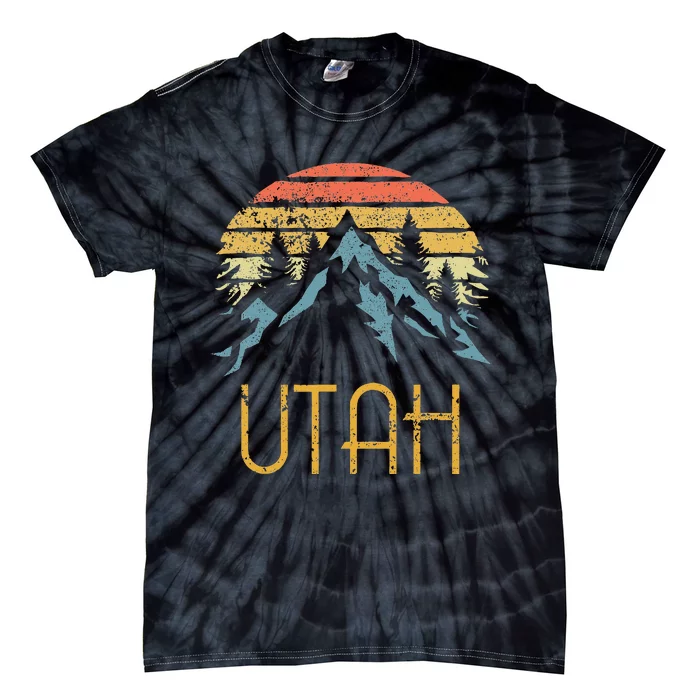 Vintage UT Utah Mountains Outdoor Adventure Tie-Dye T-Shirt