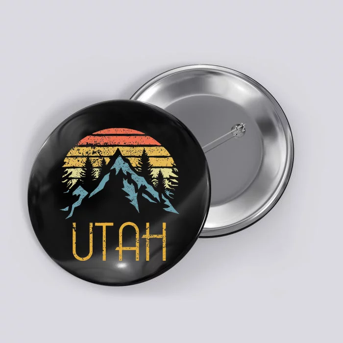 Vintage UT Utah Mountains Outdoor Adventure Button