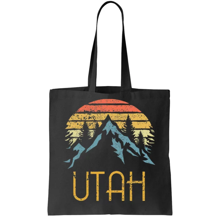 Vintage UT Utah Mountains Outdoor Adventure Tote Bag