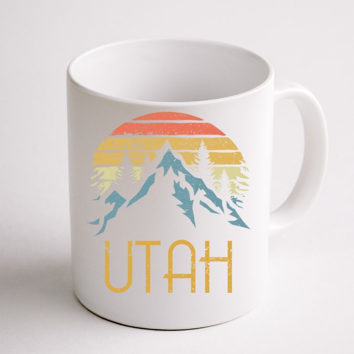 Vintage Ut Utah Mountains Outdoor Adventure Gift Front & Back Coffee Mug