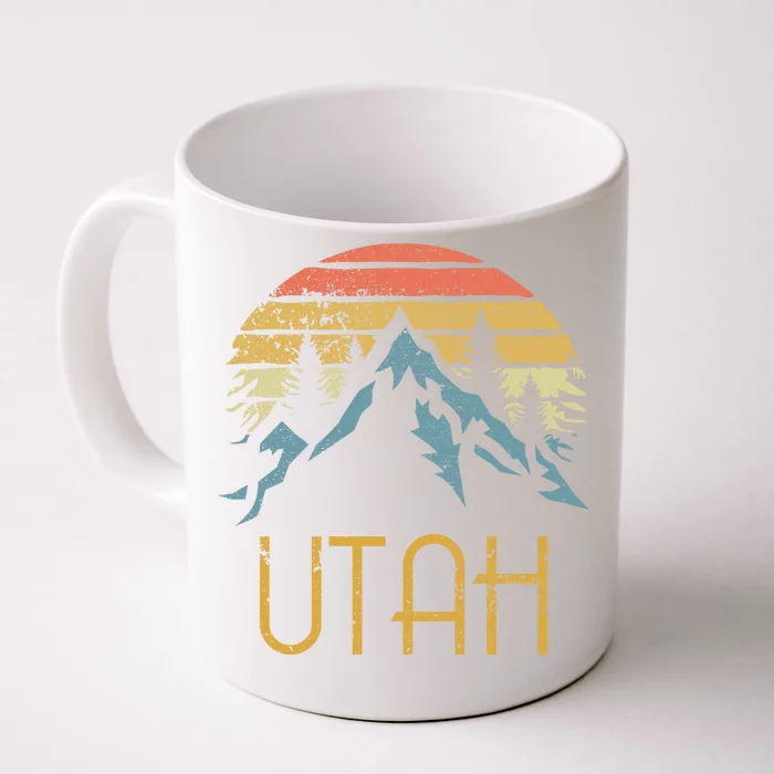 Vintage Ut Utah Mountains Outdoor Adventure Gift Front & Back Coffee Mug