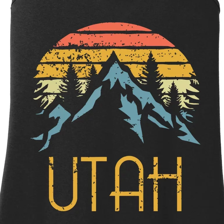 Vintage Ut Utah Mountains Outdoor Adventure Ladies Essential Tank