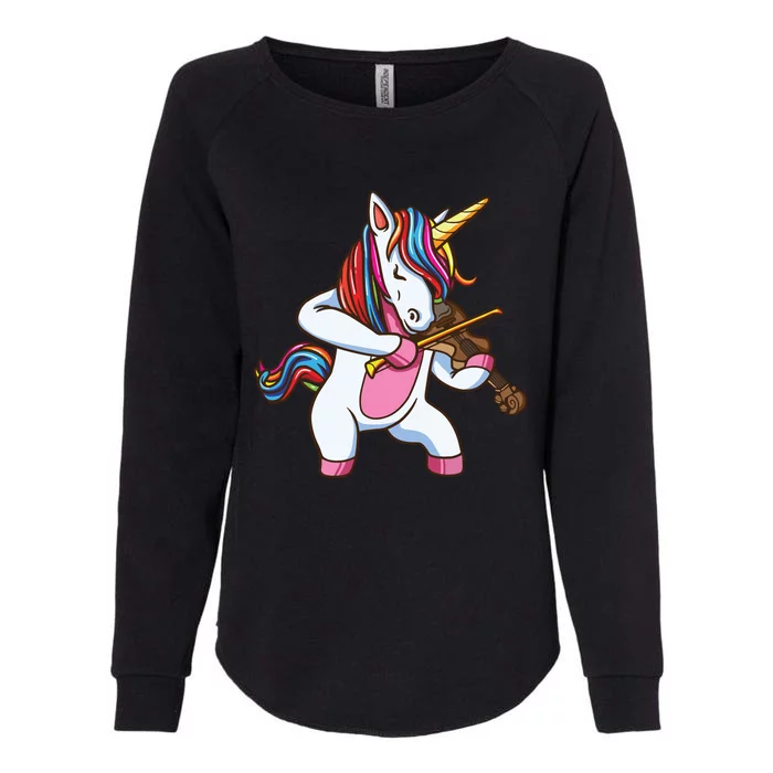 Violinist Unicorn Violin Viola Player Music Lover Gift Womens California Wash Sweatshirt