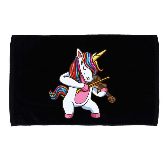 Violinist Unicorn Violin Viola Player Music Lover Gift Microfiber Hand Towel