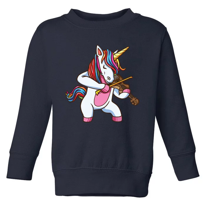 Violinist Unicorn Violin Viola Player Music Lover Gift Toddler Sweatshirt