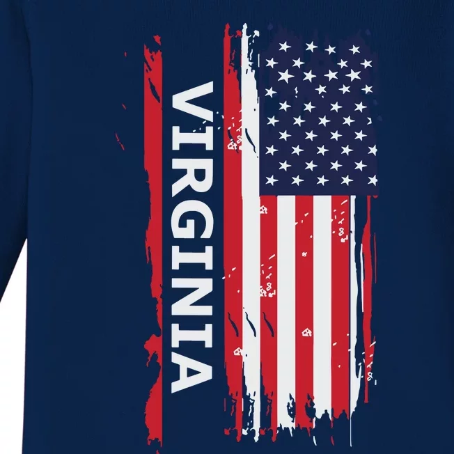 Virginia Usa Baby Long Sleeve Bodysuit