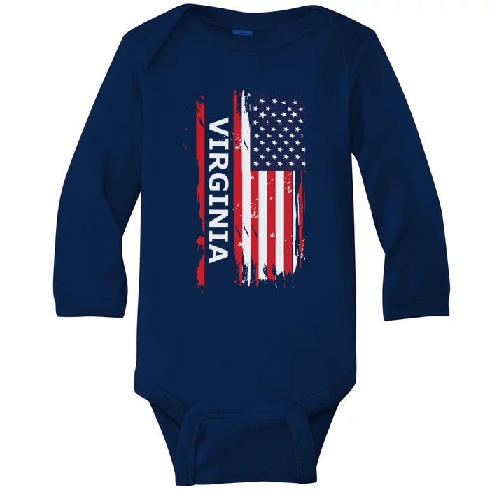 Virginia Usa Baby Long Sleeve Bodysuit