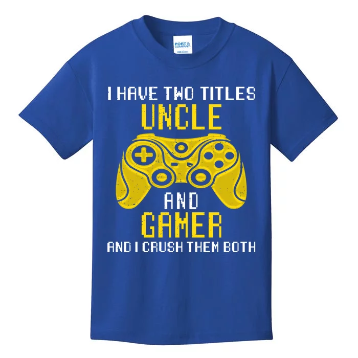 Vintage Uncle Video Game Lover Funny Gift For Uncle Gamer Gaming Gift Kids T-Shirt