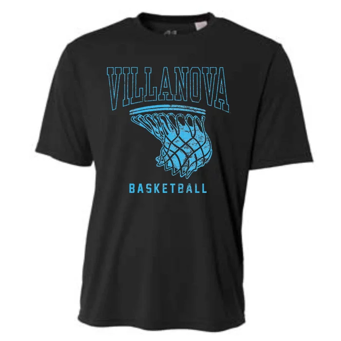 Villanova University Wildcats Basketball Hoop Cooling Performance Crew T-Shirt