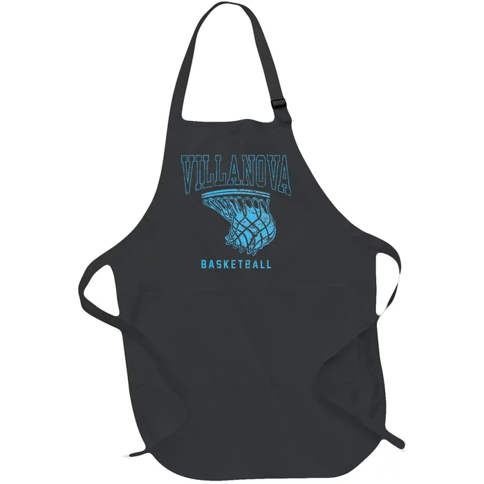 Villanova University Wildcats Basketball Hoop Full-Length Apron With Pocket