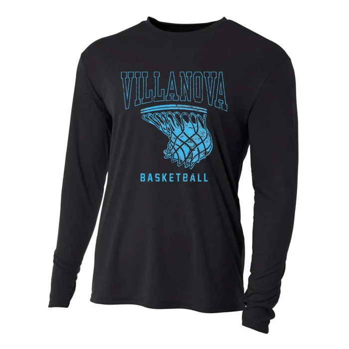 Villanova University Wildcats Basketball Hoop Cooling Performance Long Sleeve Crew