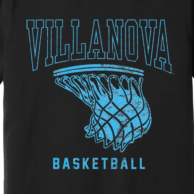 Villanova University Wildcats Basketball Hoop Premium T-Shirt