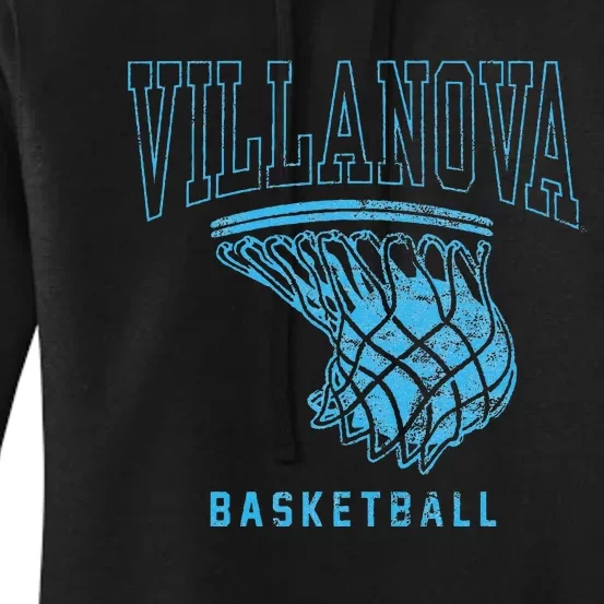 Villanova University Wildcats Basketball Hoop Women's Pullover Hoodie