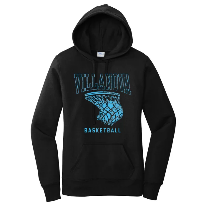 Villanova University Wildcats Basketball Hoop Women's Pullover Hoodie