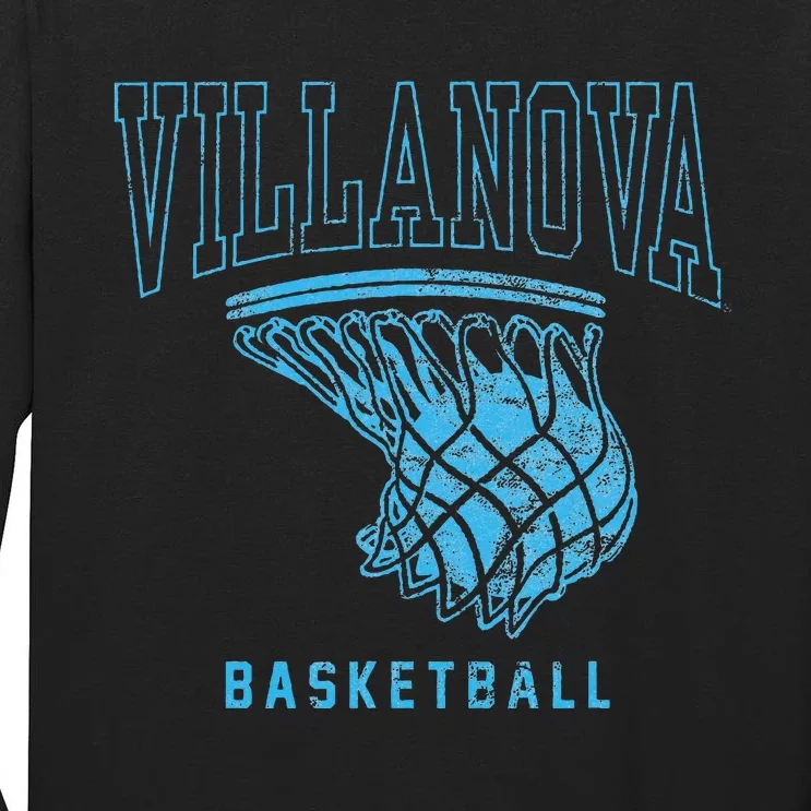 Villanova University Wildcats Basketball Hoop Tall Long Sleeve T-Shirt