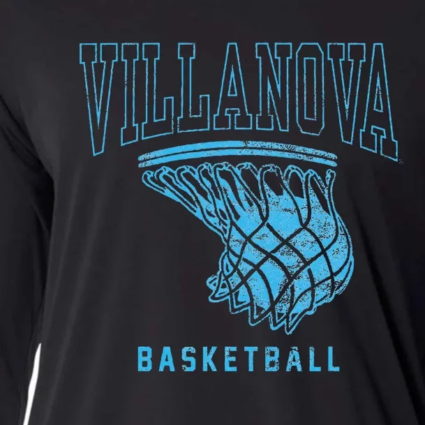 Villanova University Wildcats Basketball Hoop Cooling Performance Long Sleeve Crew