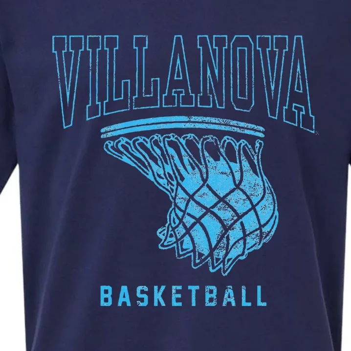 Villanova University Wildcats Basketball Hoop Sueded Cloud Jersey T-Shirt