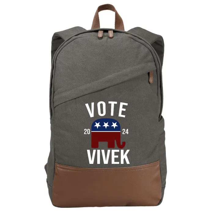 Vote Vivek 2024 Republican Election Cotton Canvas Backpack