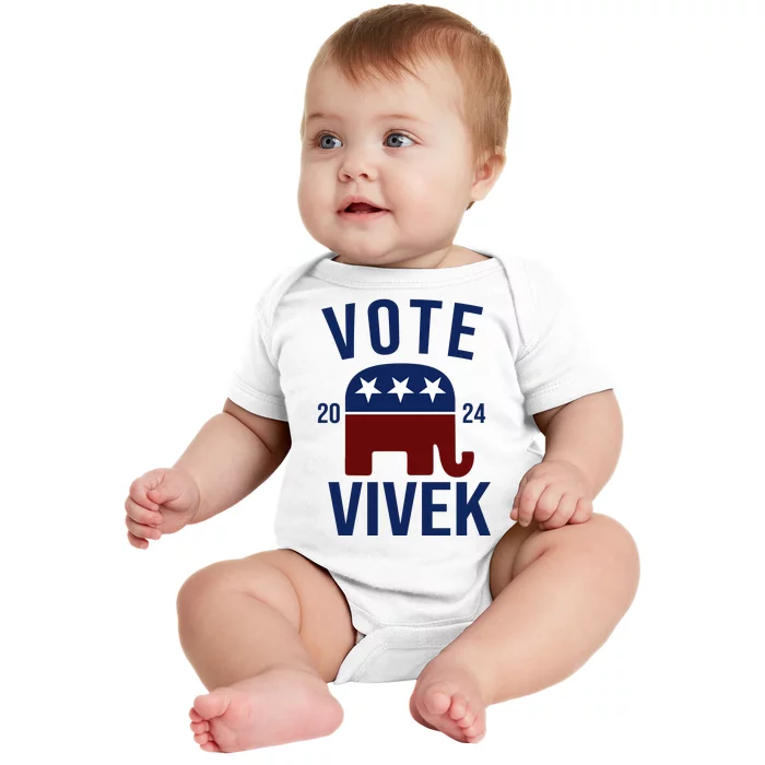 Vote Vivek 2024 Republican Election Baby Bodysuit