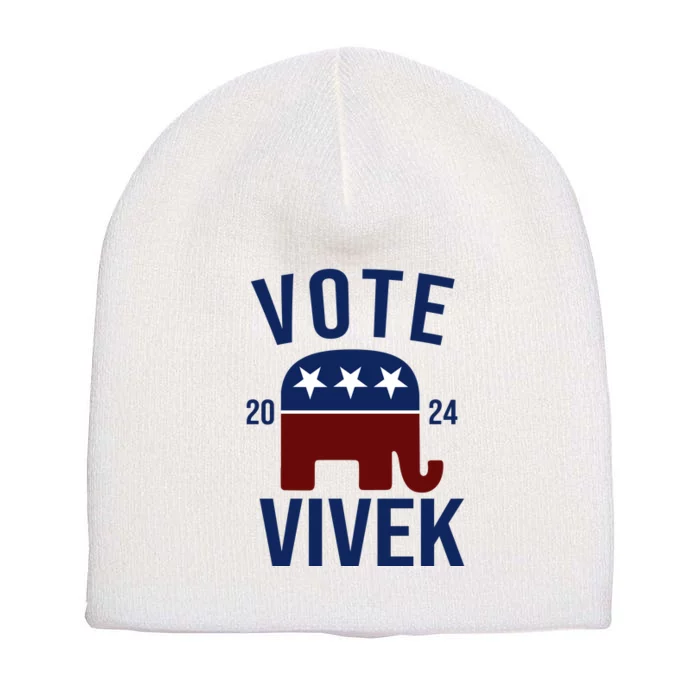 Vote Vivek 2024 Republican Election Short Acrylic Beanie