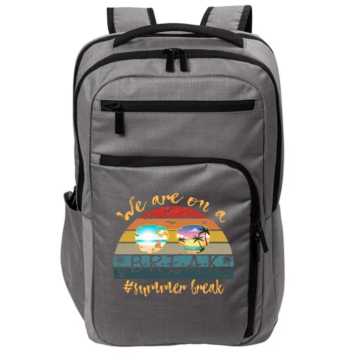 Vacation Vibes And Beach Lovers Funny Gift Impact Tech Backpack