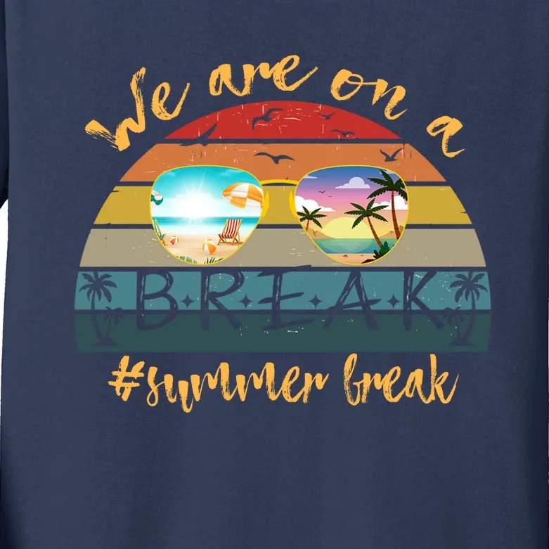 Vacation Vibes And Beach Lovers Funny Gift Kids Long Sleeve Shirt