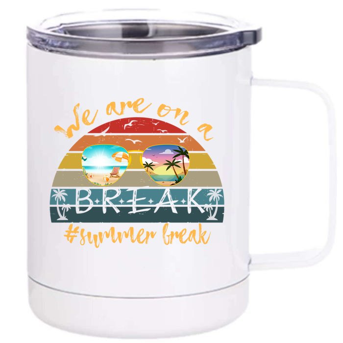 Vacation Vibes And Beach Lovers Funny Gift Front & Back 12oz Stainless Steel Tumbler Cup