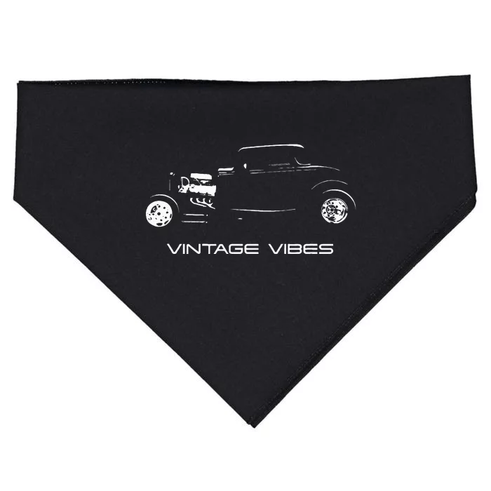 Vintage Vibes Automotive Nostalgia Classic Hotrod Car USA-Made Doggie Bandana