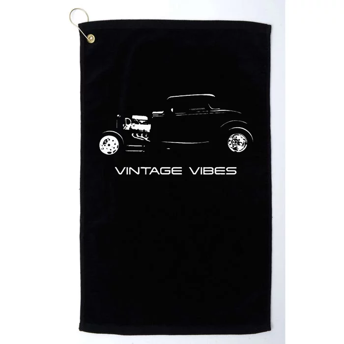 Vintage Vibes Automotive Nostalgia Classic Hotrod Car Platinum Collection Golf Towel