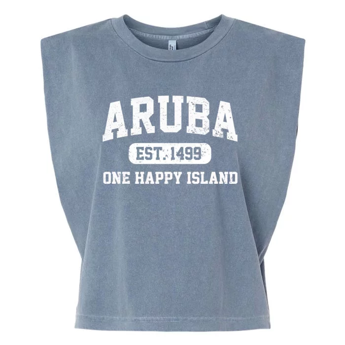 Vintage Varsity Aruba Gift Garment-Dyed Women's Muscle Tee