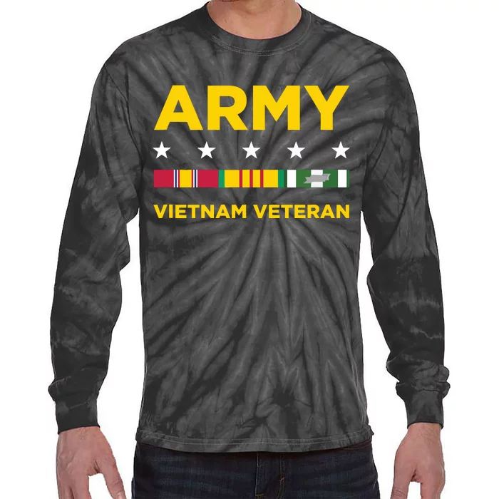 Vietnam Veteran Army Tie-Dye Long Sleeve Shirt