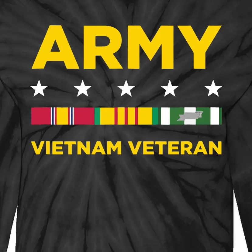 Vietnam Veteran Army Tie-Dye Long Sleeve Shirt