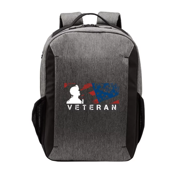 Veteran Vintage American Flag, Veterans Day Vector Backpack