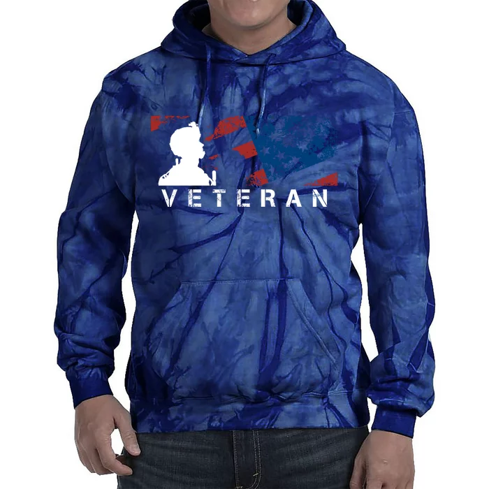 Veteran Vintage American Flag, Veterans Day Tie Dye Hoodie