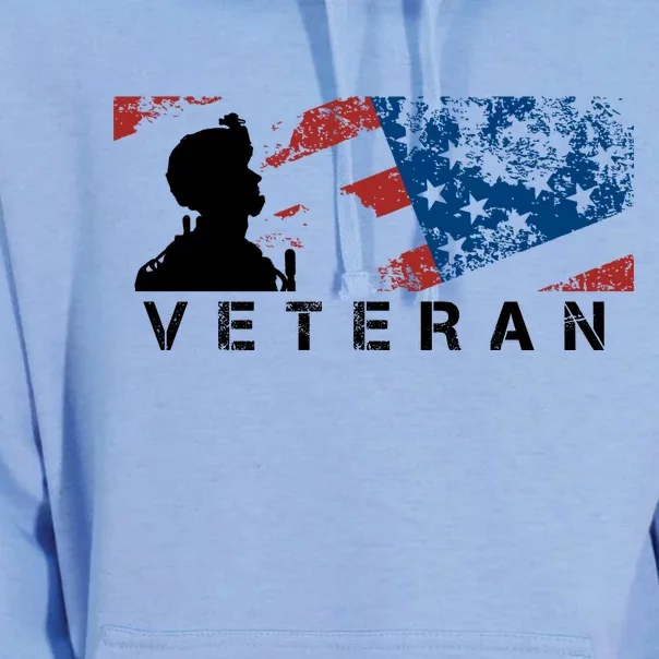 Veteran Vintage American Flag, Veterans Day Unisex Surf Hoodie