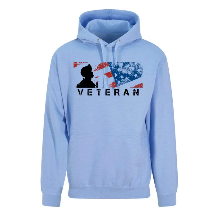 Veteran Vintage American Flag, Veterans Day Unisex Surf Hoodie