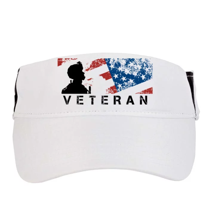 Veteran Vintage American Flag, Veterans Day Adult Drive Performance Visor